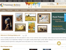 Tablet Screenshot of paintings-gallery.com